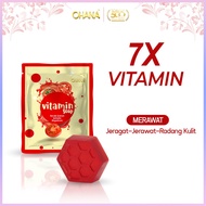OHANA Vitamin Soap with Tomato Extract (17g) 7 Vitamin | Kojic Acid | Niacinamide | Kulit Cerah | Ub