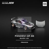 Pop Race 1/64 PANDEM GR86 - SILVER
