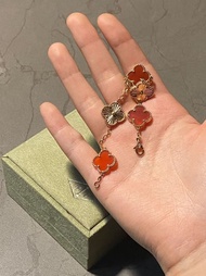 Van Cleef & Arpels梵克雅寶 Alhambra四葉幸運系列 Vintage Alhambra五枚 四葉草 玉髓 手鍊 女款