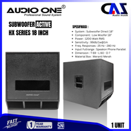 AudioOne Subwoofer 18 Inch Single Super Bass HX 118 Sound System Lapangan Outdoor Professional | DMS