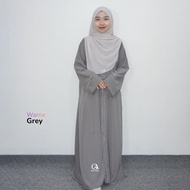 Abaya Matsura Jetblack by Gerai Aulia Gamis Saudi Payet Hitam Pekat Dress Lebaran Wanita Cantik