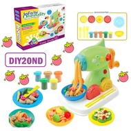 💜 Beauty 2u 💜 3D T Color Clay Mold Set Noodles Machine Kitchen Pretend Play Doh Toy Jualan Murah Bud