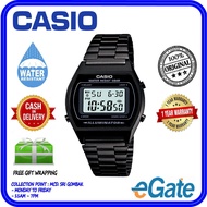 Casio VINTAGE B640WB-1A Unisex Digital Classic Black Stainless Steel Strap Original Casual Watch B64