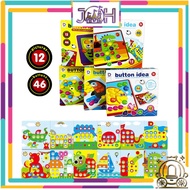 Board Arts and Crafts with Mushroom Nails Button Idea Color Matching Game Children Best Preschool Ed
