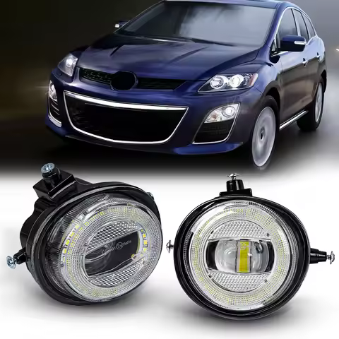 Angel Eyes White Headlight 2PCs LED Angel Eyes Fog Lamps For Mazda RX-8 CX-5 CX-7 CX-8 CX-9 MX-5 2 3