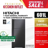 Hitachi 601L Refrigerator Big2 Stylish Series 2 Door R-V710P7M-1 BBK | Fridge | Peti Sejuk | Peti Ais