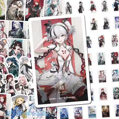 10/65Pcs Creative and Fun Wuthering Waves Sticker Cute Game Mingchao Character Laptop Guitar Bike No