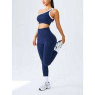 New 2pcs/set Women Vest Legging Set Sportswear Woman Gym Yoga Clothes Tummy Seamless Workout Outfit 