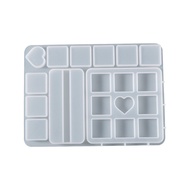 （Lao new de photo frame） DIY Crystal Epoxy Resin Mold Square Love Splicing Photo Frame Table Jewelry Silicone Mold