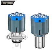 FOREVERGO Motorcycle Headlight Spot Light LED H4 H6 BA20D Headlight Projector Lens Bulb Motorbike Bu