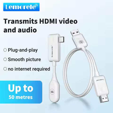 Lemorele HDMI Wireless Type C to HDMI Transmitter Receiver Wireless Extender Kit 30M Audio Transmit 