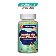 VITAHEALTH Kids Gummies with Calcium & Vitamin D3 (For Strong Bone & Teeth) Apple Flavour 60s (Expir