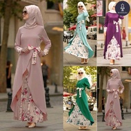 【 DRESS2U 】JUBAH ABAYA FLORAL MUSLIMAH DRESS ABAYA DRESS MUSLIMAH ABAYA DUBAI
