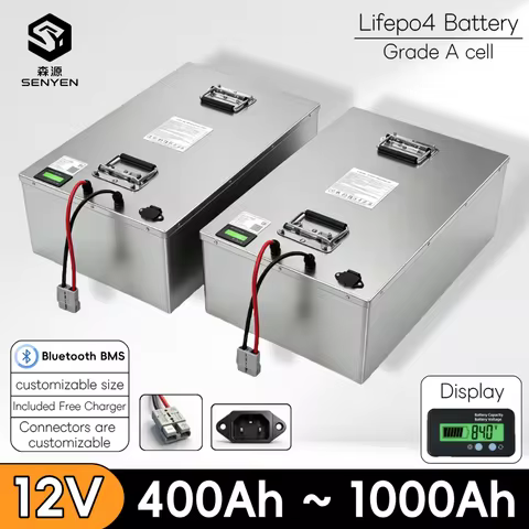 SY-12V 400Ah 500Ah 600Ah 700Ah 800Ah 900Ah 1000Ah Lithium Lifepo4 Battery for RV Outdoor Camping Inv