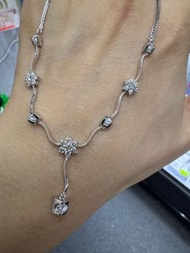 750/18K白金鑲鑽石項鍊