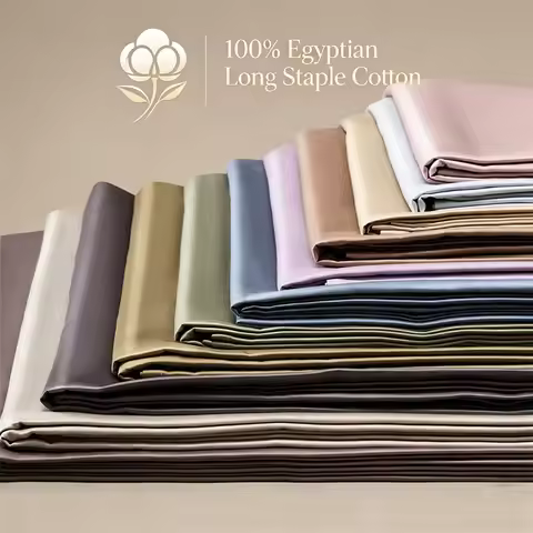 100% Egyptian Long Staple Cotton Flat Bed Sheet 1600TC Silky Sateen Weave Hotel Quality Bedsheet Lux