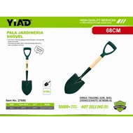 YIAD - WOOD HANDLE HEAD SHOVEL 68CM - SQUARE / ROUND
