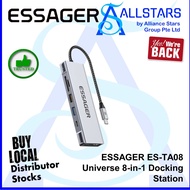 (ALLSTARS) ESSAGER ES-TA08 Universe 8-in-1 Docking Station USB-C Adapter (EHB08-QK0G-Z) (Warranty 1y