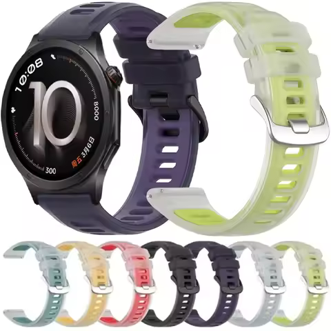20/22mm Translucent Silicone Strap for OPPO Watch S X3 X2 Breathable Replaceable for Oneplus Watch 4