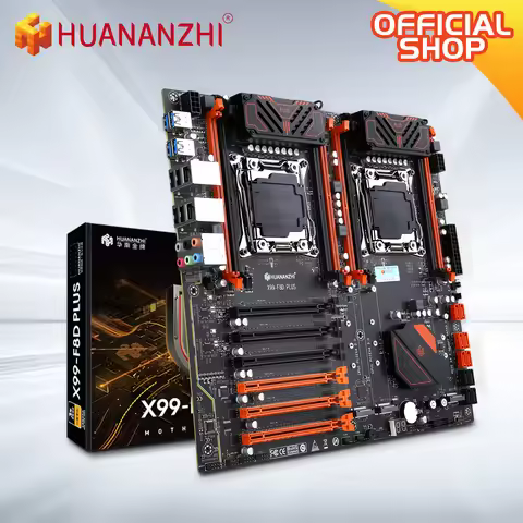HUANANZHI X99 F8D plus LGA 2011-3 Xeon carte mère Compatible Intel E5 2680 V4 double CPU 4*16GB DDR4