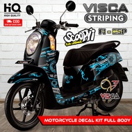 Stiker Striping Scoopy Fi Esp 2015 - 2016 Full Body Variasi Hitech