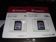 創見Transcend 128G UHS-I SD 300S C10 V30 4K 大卡記憶卡 600元 