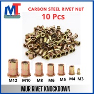 10Pcs Rivet Nut M3 M4 M5 M6 M8 M10 M12 Insert Nut Rivet Nut Nutsert Planting Nut