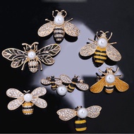 Bee Brooch Pearl Diamond Bee Corsage Pin Rhinestone Insect Bee Brooch