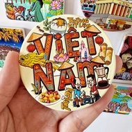 [Vietnam] Ceramic Refrigerator Stickers Hanoi Hui'an Ancient City Mountains Pana Tourist Souvenirs S