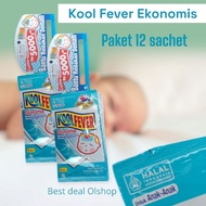 12 Pcs Kool Fever Economical - Kool Fever Renceng Fever Patch