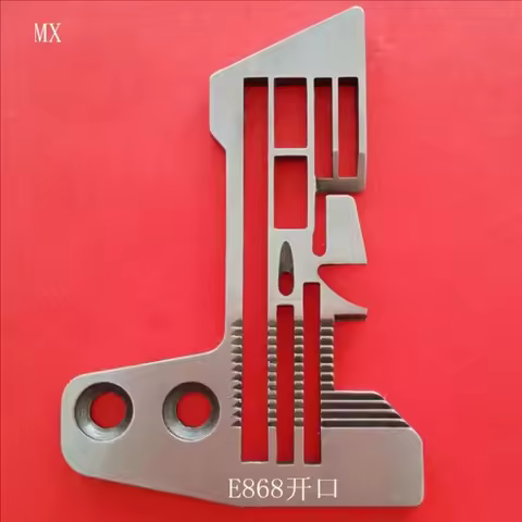 Industrial Overlock Sewing Machine Needle Plate E868,Normal/Open Mouth Type,2Pcs/Lot,For Zoje/Siruba