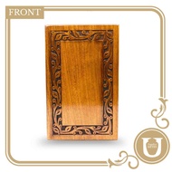 Wood Urn / Everwood Vine (9.5" x 6 x" 5.5"′′) FREE Velvet Bag
