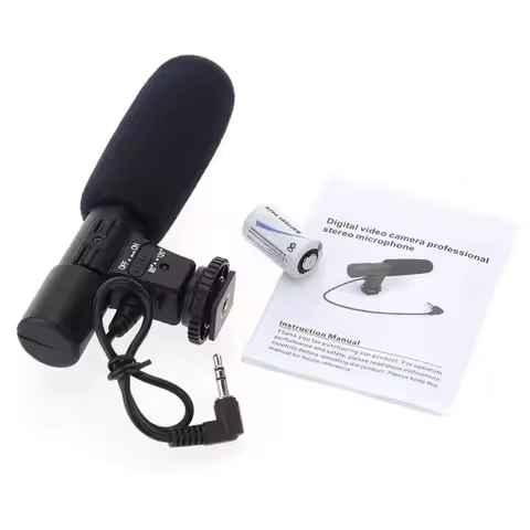 3.5mm Mic-01 DV Stereo Microphone For Canon Nikon DSLR Camcorder Utility Camera Professional Intervi