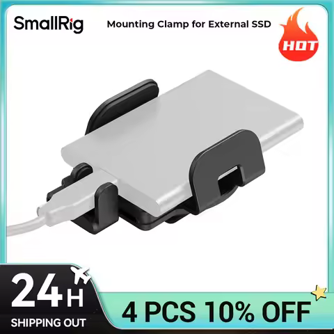 SmallRig External SSD Clamp Universal Mounting Clamp for Samsung T5 / T5 EVO / T7 / T7 Shield / T9 /