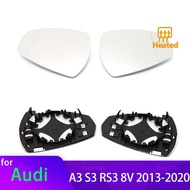 Side Rearview Mirror Heating Glass Heated Mirror Lens For Audi A3 S3 RS3 RS A S 3 2013-20 8V0857535D