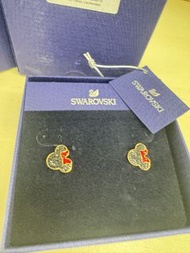 Swarovski 耳環 米奇老鼠系列 Minnie 紅黑石