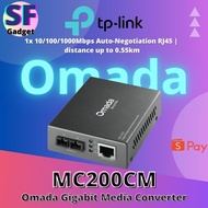 TP-Link Omada MC200CM Media Converter 1x 10/100/1000Mbps Auto-Negotiation RJ45 |  distance up to 0.5