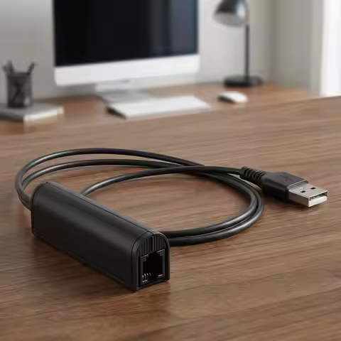 USB Adapter Cable Rj9 Female to USB Plug Converter Lightweight Headset Adapter for Pc Laptop Clear C