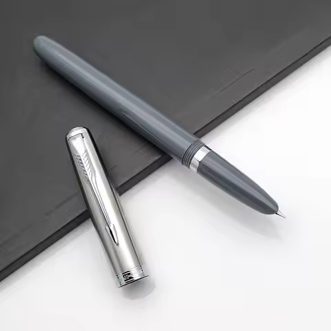 Jinhao 86 Resin Classic Fountain Pen Silver Cap Extra Fine Nib 0.38mm Ink Pen school office business