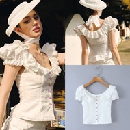 White Embroidery Crop Top 80026 (TENC)