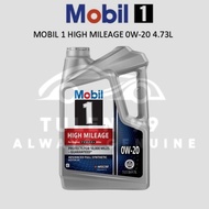 Mobil 1 High Mileage 0w20 Fully Synthetic Engine Oil 4.73L (Made In USA)
