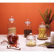 MK GLASS Jar Glassware Food Storage Canister Glass Jar Plastic Lid With rubber(1200ML)(1pcs)