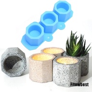 Fbph Geometric Silicone Pot Mold Clay Concrete Succulent Flower Cement Pot Cup Mold Daily