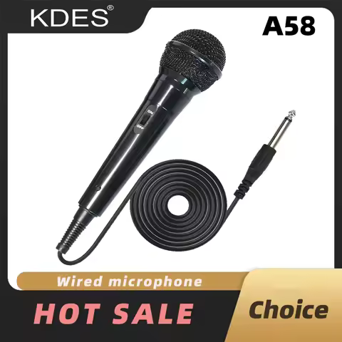 KDES A58 Wired Dynamic Microphone Trolley Multi purpose Wired Microphone Karaoke For Conference Kara