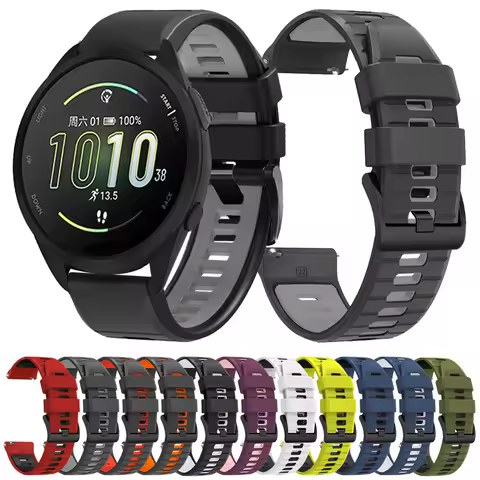 20mm Silicone Watch Band For Garmin Forerunner 165 55 155 245 Music/Vivoactive 5/Venu 2 Plus/Sq2 Sma