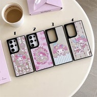 1123 MY MELODY 化妝鏡面三星 SAMSUNG S23 S24 + FE Ultra電話手機殼