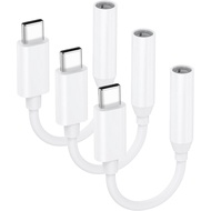 Penyesuai USB C ke Jack Fon Kepala 3.5mm, 3 Pek Kabel Dongle Audio Jenis C ke Aux Serasi dengan iPho
