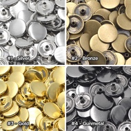 50sets Brass Material Snap Fastener Press Studs Snaps Button 12.5mm #633, 15mm #831