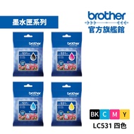 BROTHER LC531BK/C/M/Y Continuous Supply Standard Capacity Ink Set 1 Black 3 Colors Single Item Multi