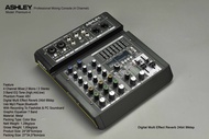 Mixer Ashley Premium 4 Original 4 Channel Bluetooth - USB With Soundcard